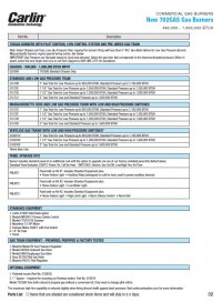 Parts List - 702GAS and 801GAS